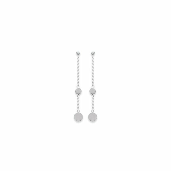 Boucles d'oreilles en argent rhodié