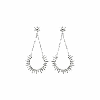 Boucles d'oreilles en argent rhodié