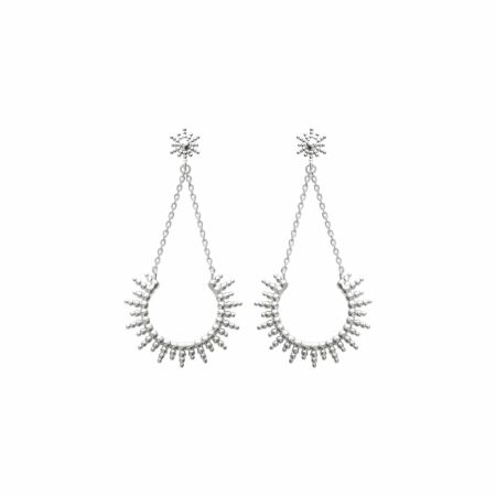 Boucles d'oreilles en argent rhodié