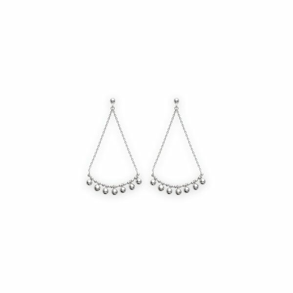 Boucles d'oreilles en argent rhodié