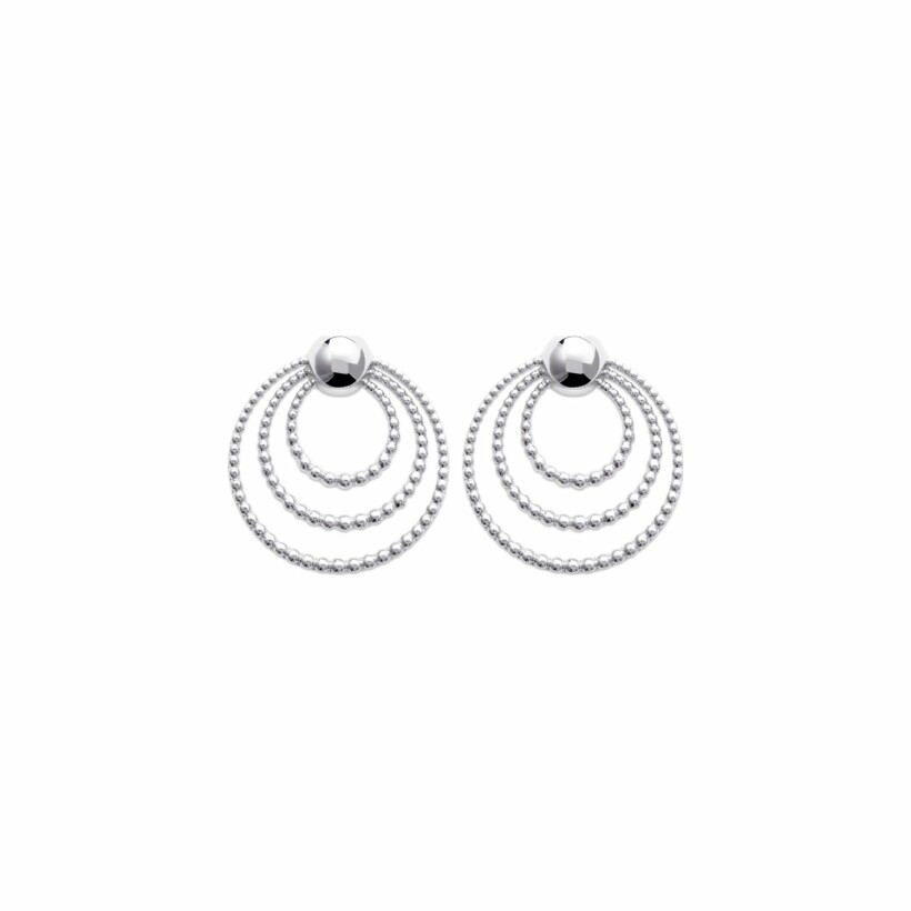 Boucles d'oreilles en argent rhodié