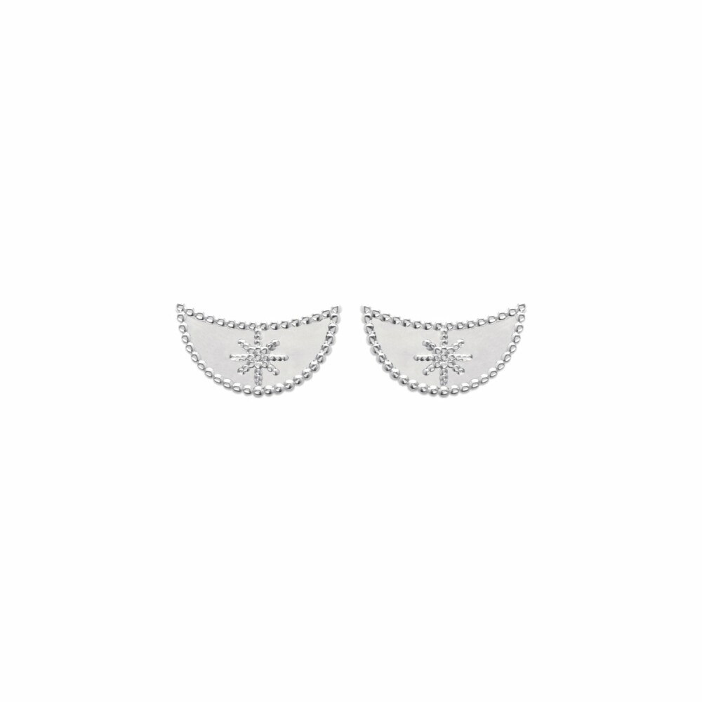 Boucles d'oreilles en argent rhodié