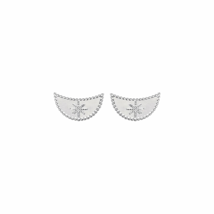 Boucles d'oreilles en argent rhodié