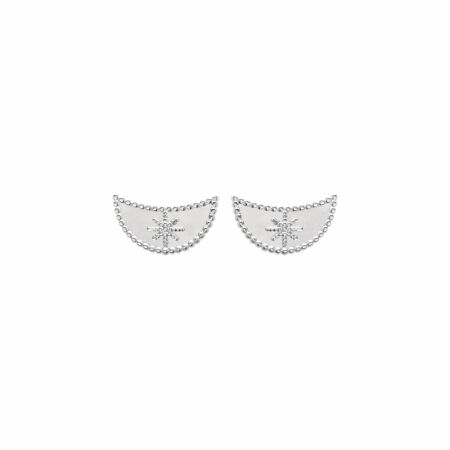 Boucles d'oreilles en argent rhodié