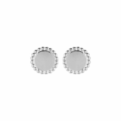 Boucles d'oreilles en argent rhodié