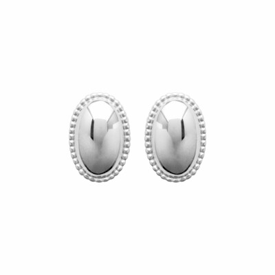 Boucles d'oreilles en argent rhodié