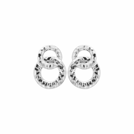 Boucles d'oreilles en argent rhodié