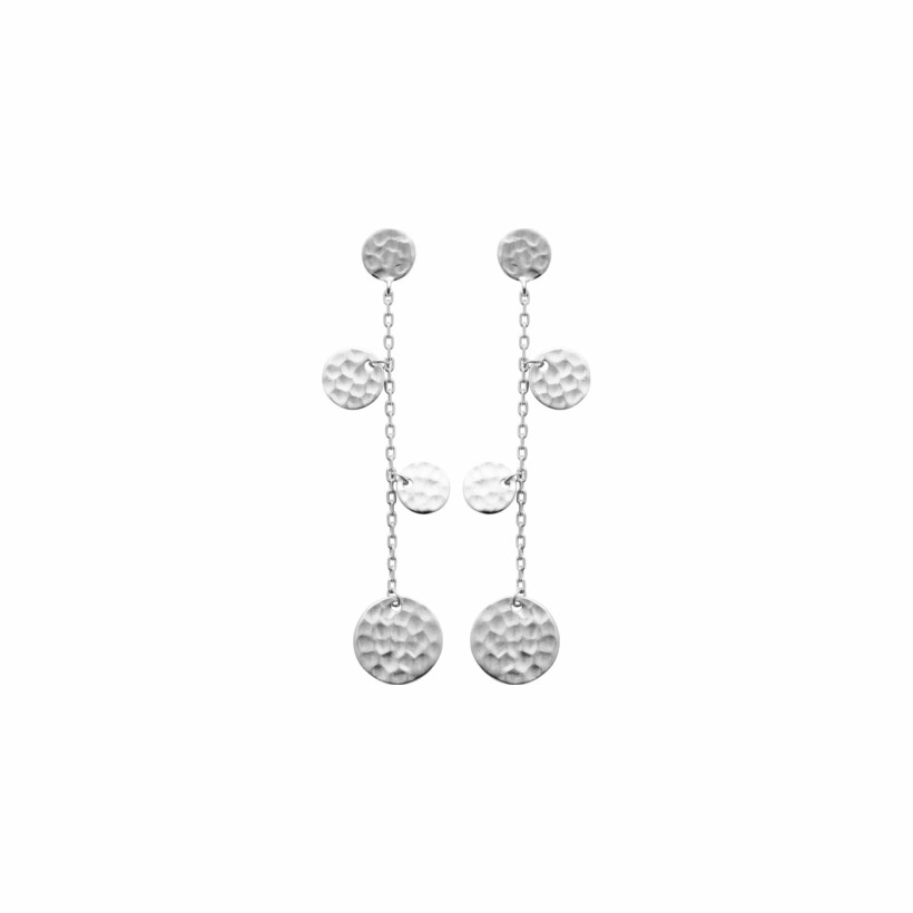 Boucles d'oreilles en argent rhodié