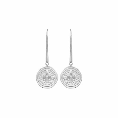 Boucles d'oreilles en argent rhodié