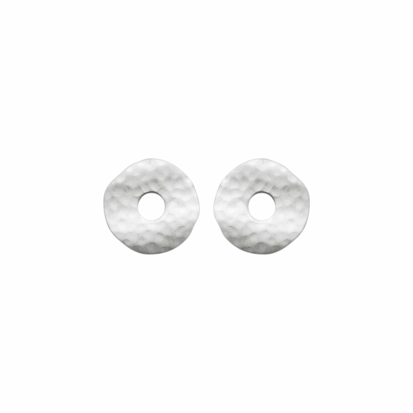 Boucles d'oreilles en argent rhodié