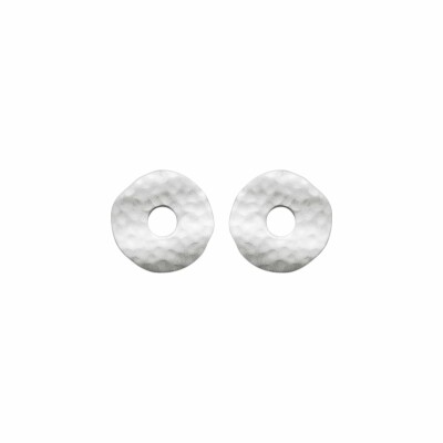 Boucles d'oreilles en argent rhodié