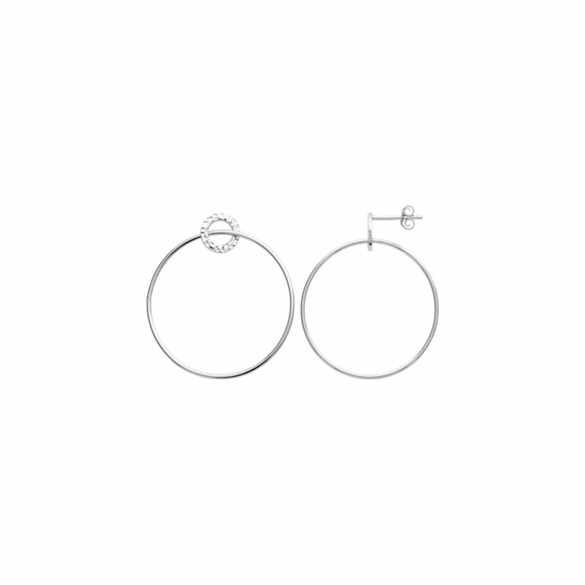 Boucles d'oreilles en argent rhodié