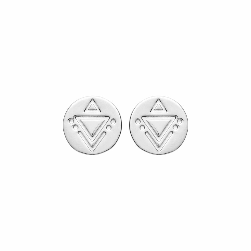 Boucles d'oreilles en argent rhodié