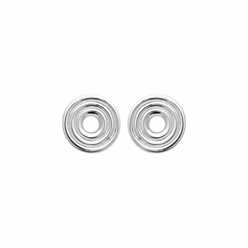 Boucles d'oreilles en argent rhodié