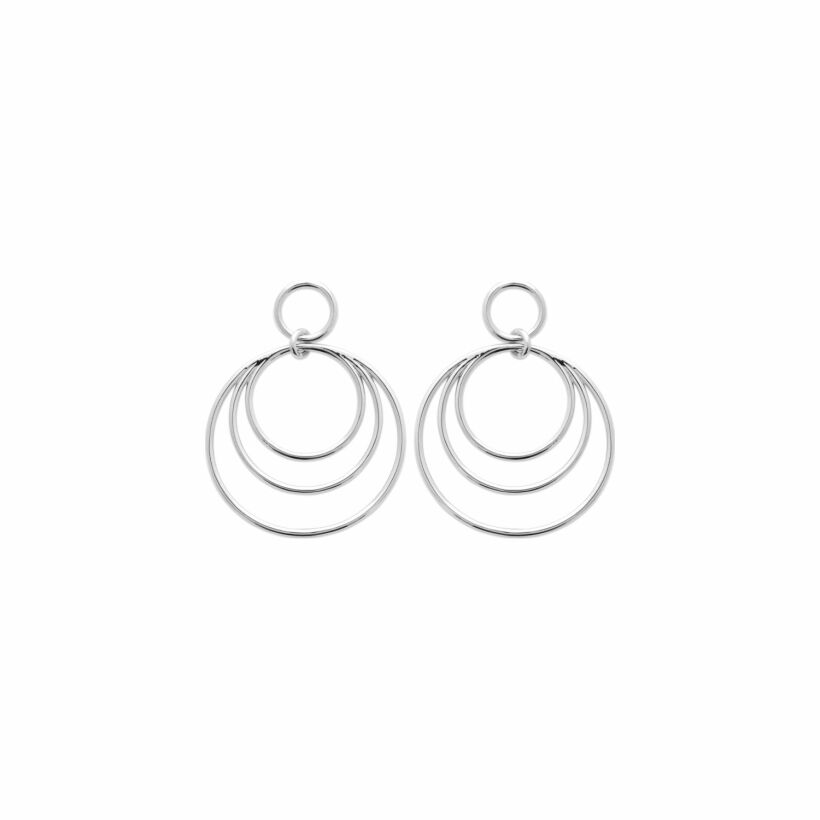 Boucles d'oreilles en argent rhodié