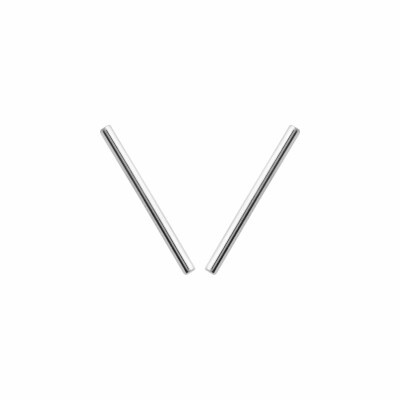 Boucles d'oreilles en argent rhodié