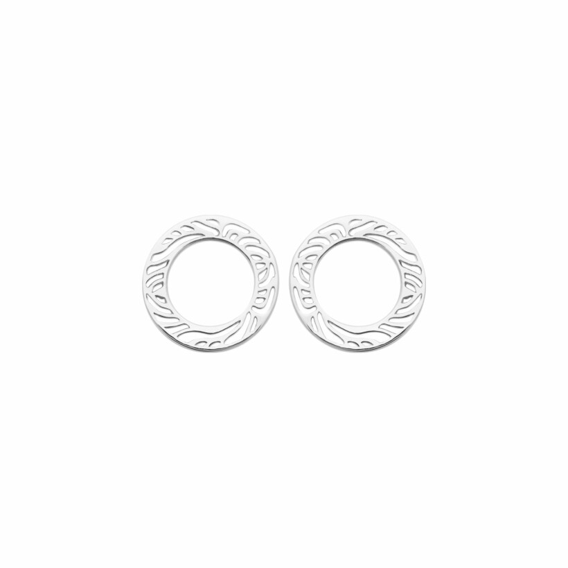 Boucles d'oreilles en argent rhodié