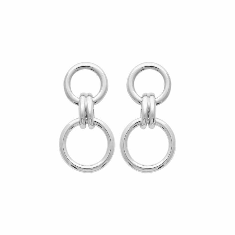 Boucles d'oreilles en argent rhodié