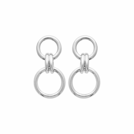 Boucles d'oreilles en argent rhodié