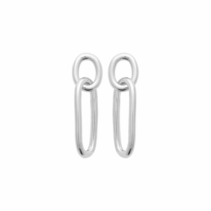 Boucles d'oreilles en argent rhodié