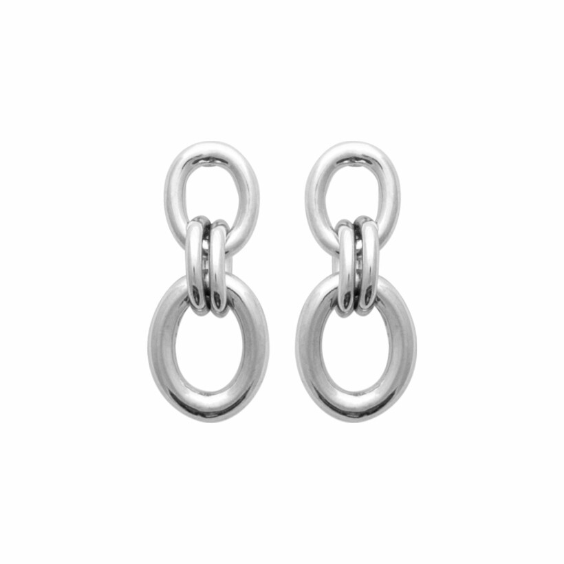 Boucles d'oreilles en argent rhodié