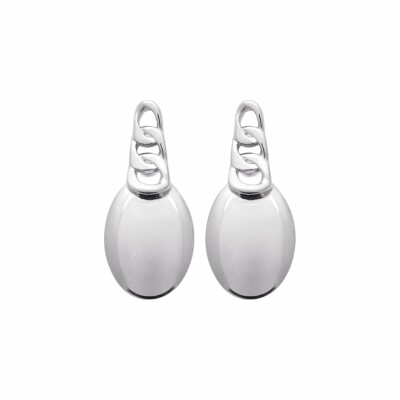Boucles d'oreilles en argent rhodié