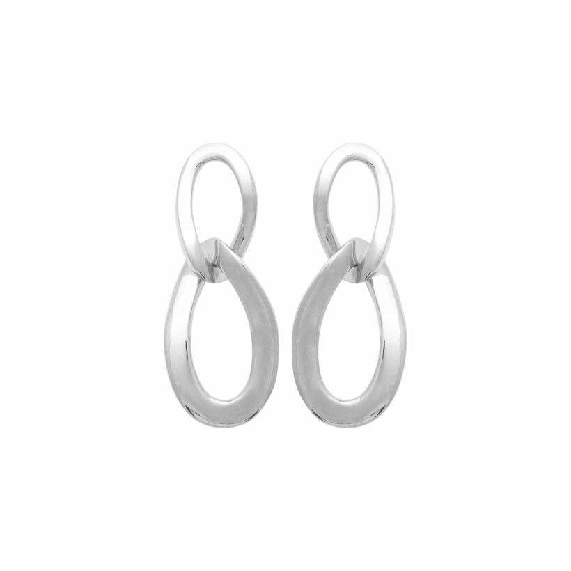 Boucles d'oreilles en argent rhodié