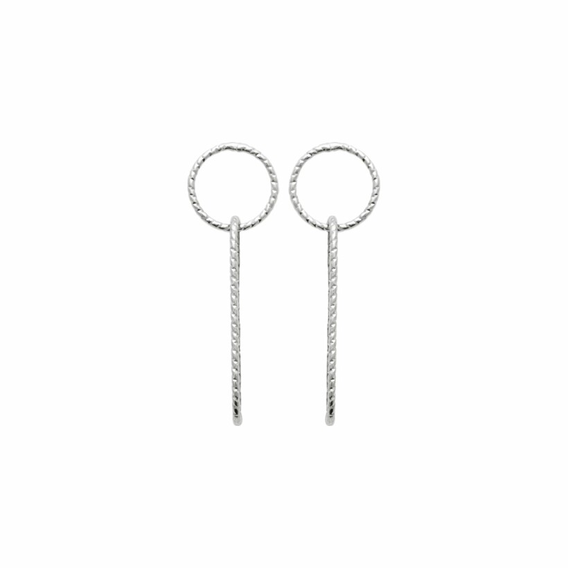 Boucles d'oreilles en argent rhodié