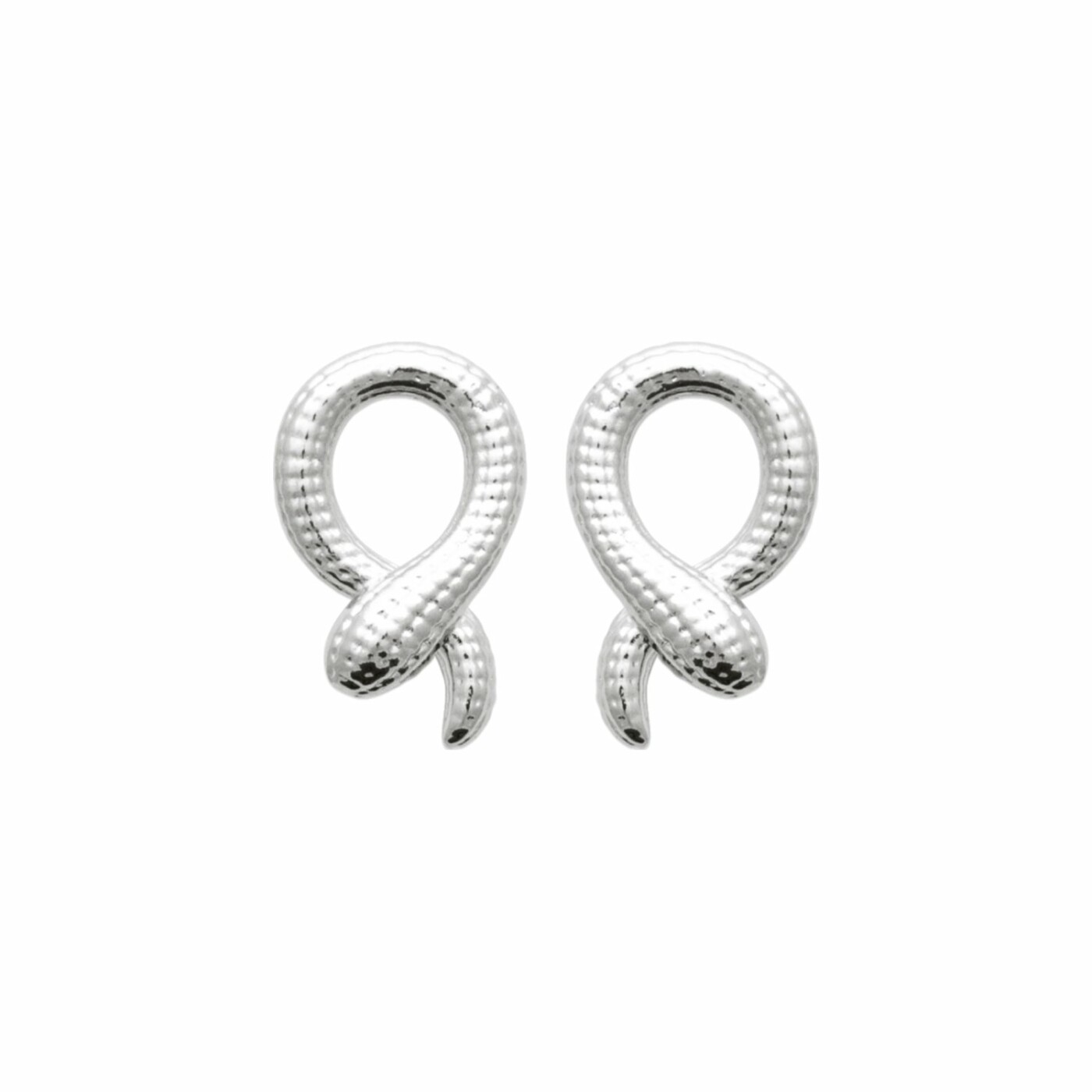 Boucles d'oreilles en argent rhodié