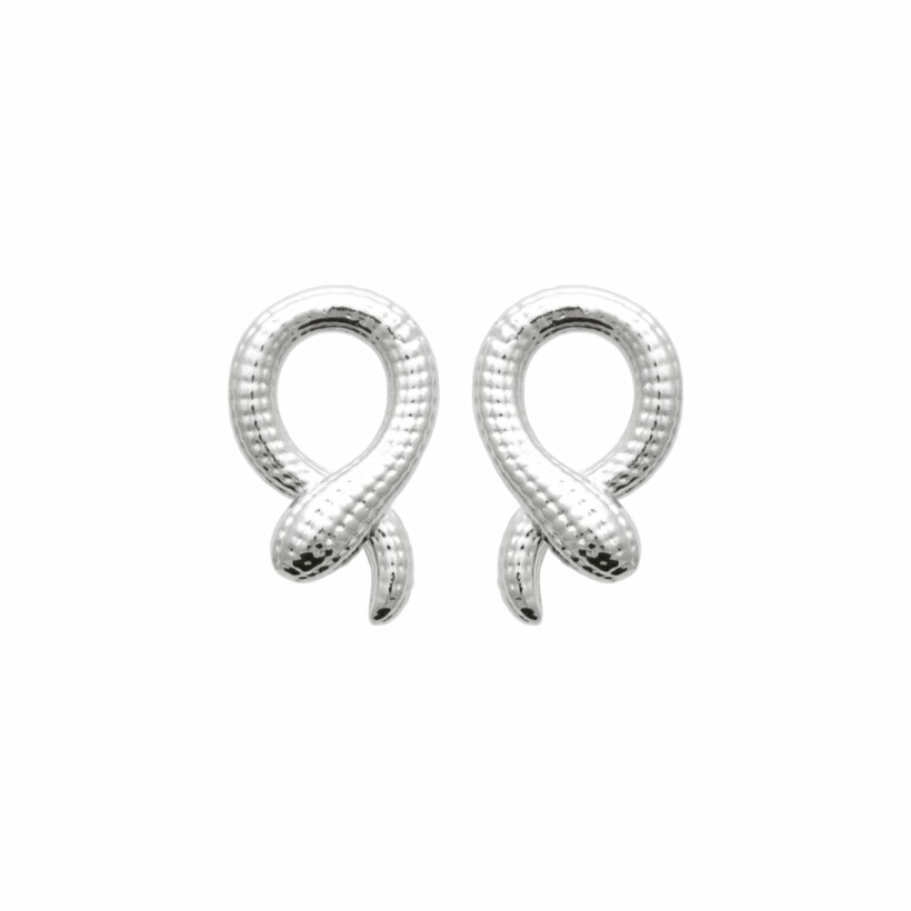 Boucles d'oreilles en argent rhodié