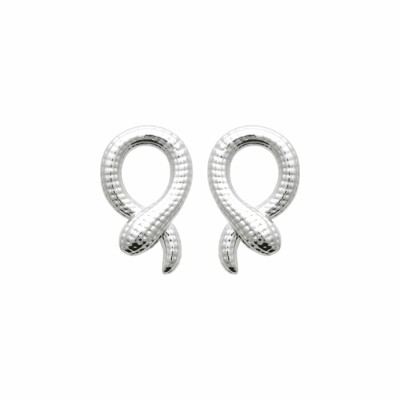 Boucles d'oreilles en argent rhodié