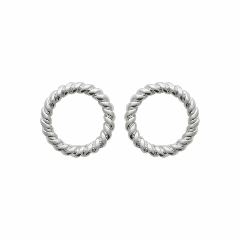 Boucles d'oreilles en argent rhodié