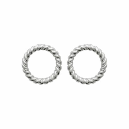 Boucles d'oreilles en argent rhodié