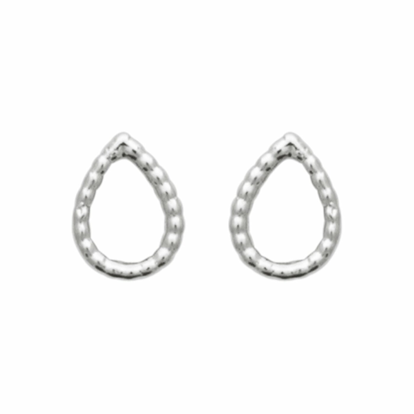 Boucles d'oreilles en argent rhodié