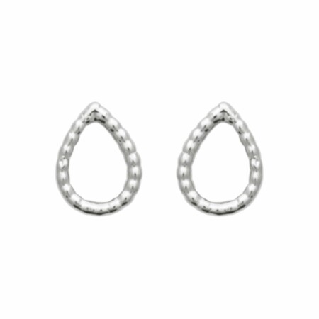 Boucles d'oreilles en argent rhodié