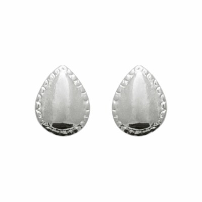 Boucles d'oreilles en argent rhodié