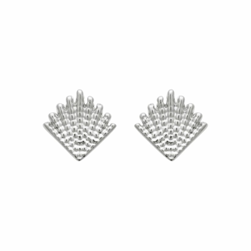 Boucles d'oreilles en argent rhodié