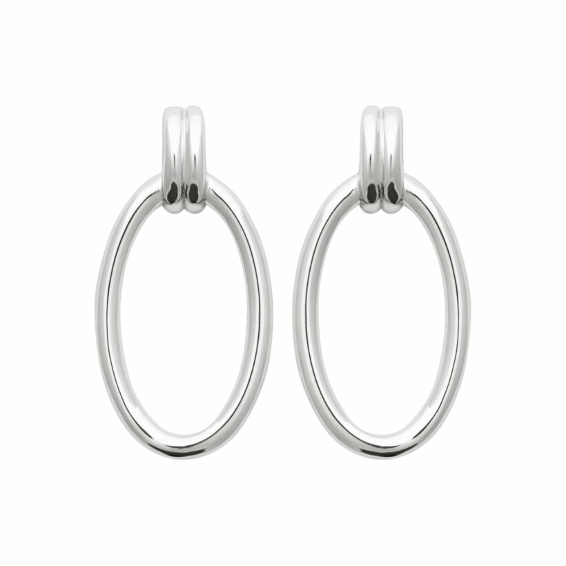 Boucles d'oreilles en argent rhodié