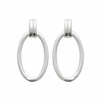 Boucles d'oreilles en argent rhodié