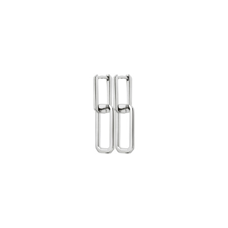 Boucles d'oreilles en argent rhodié