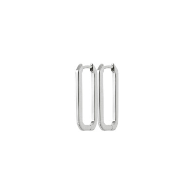 Boucles d'oreilles en argent rhodié