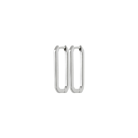 Boucles d'oreilles en argent rhodié