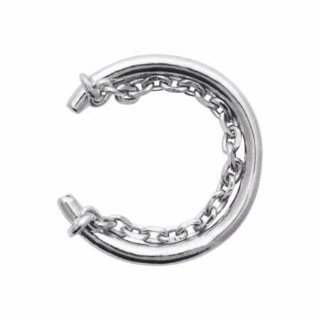 Mono boucle d'oreille en argent rhodié