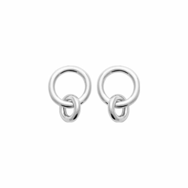 Boucles d'oreilles en argent rhodié