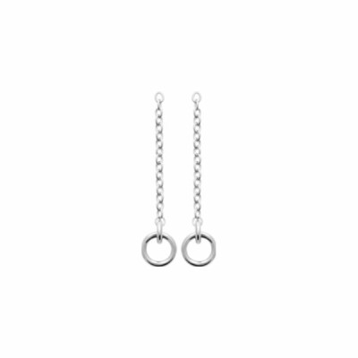 Boucles d'oreilles en argent rhodié