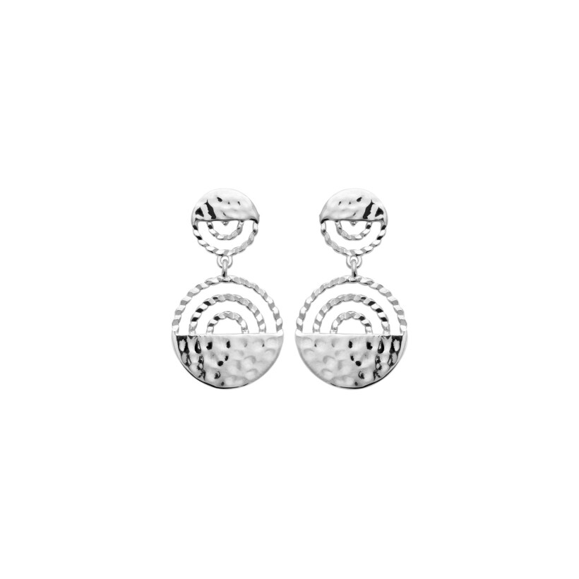 Boucles d'oreilles en argent rhodié