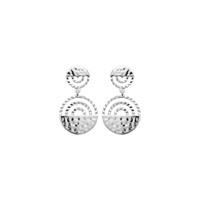 Boucles d'oreilles en argent rhodié