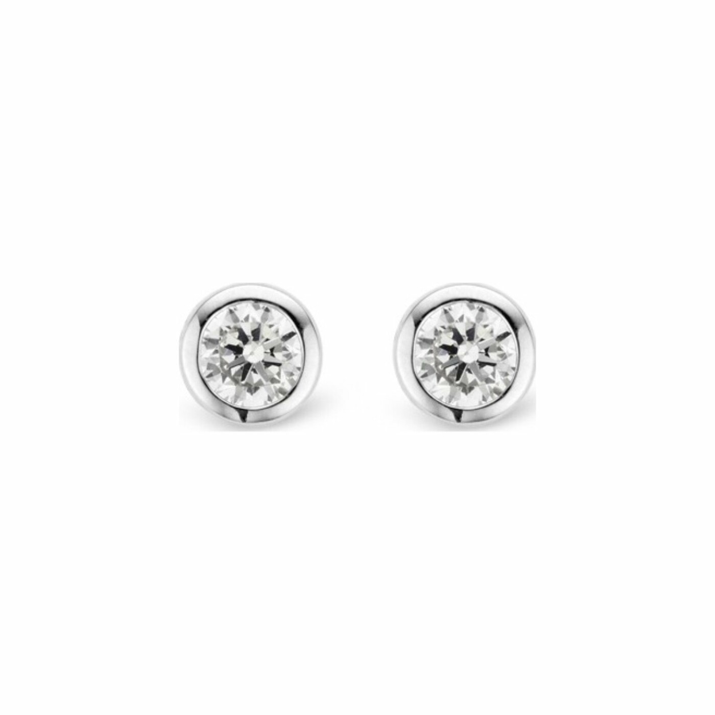 Boucles d'oreilles Ti Sento en argent et oxydes de zirconium