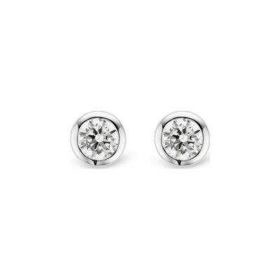 Boucles d'oreilles Ti Sento en argent et oxydes de zirconium