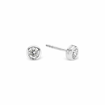 Boucles d'oreilles Ti Sento en argent et oxydes de zirconium